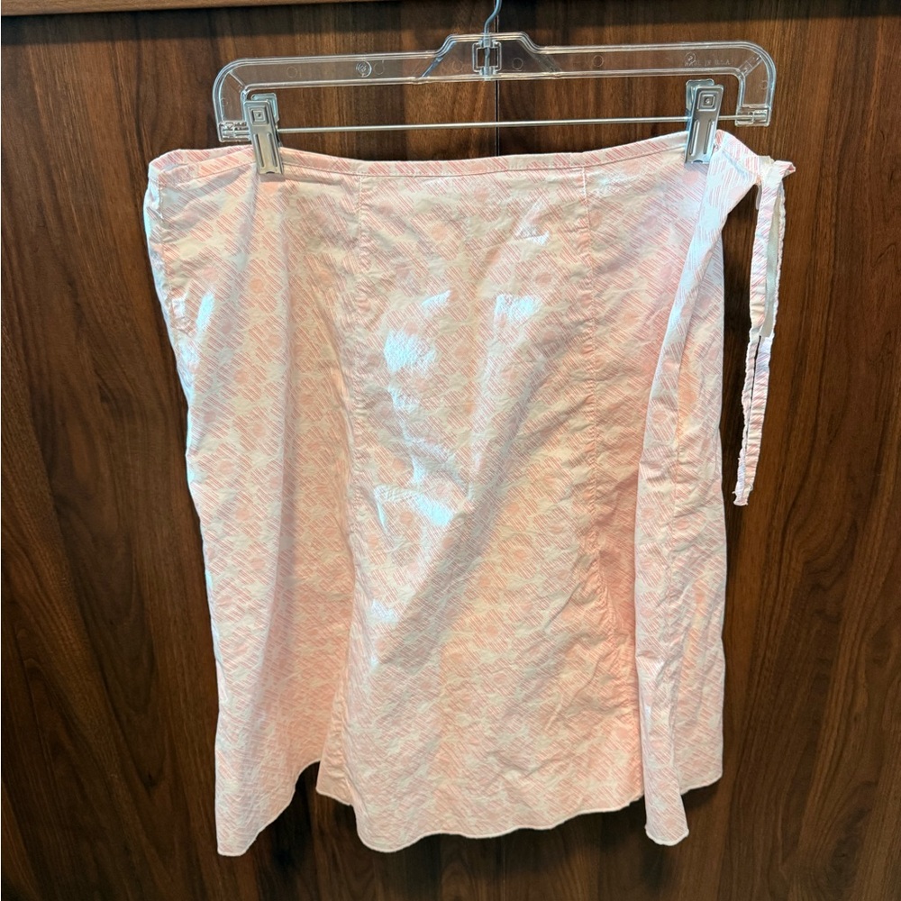 Pink Floral Wrap Skirt, Size 16